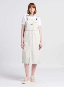 American Vintage JOYBIRD - Salopettejurk Van Katoenen Spijkerstof | Wit