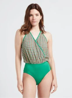 CAMARAT - Badpak Met Overslag | Groen