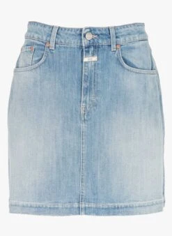 CLOSED Korte, Rechte Rok Van Biokatoenmix | Blauw