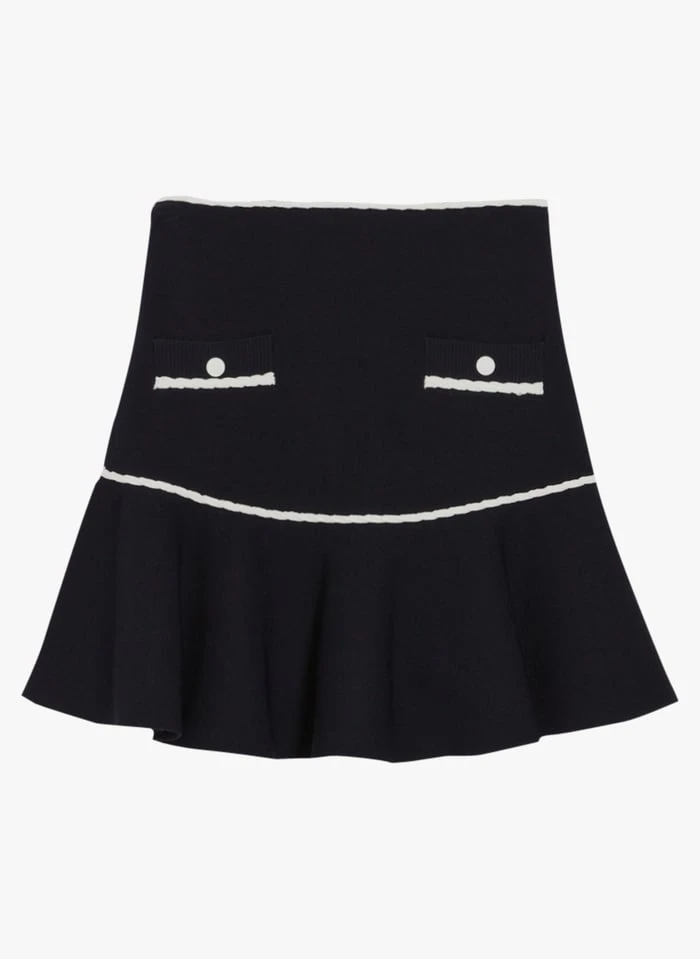 CLAUDIE PIERLOT MYSIRI - Korte Tricotrok | Blauw - Afbeelding 2