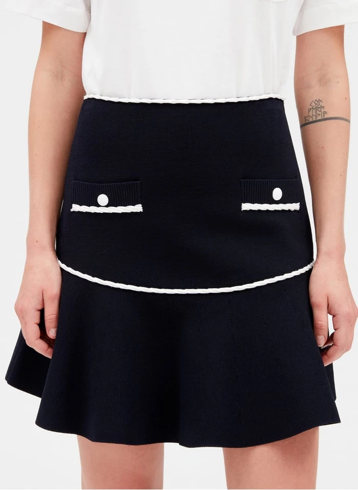 CLAUDIE PIERLOT MYSIRI - Korte Tricotrok | Blauw