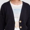 Gebreid Vest Met V-hals - Materiaalblend | Blauw