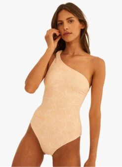 QUEEN BEE - Asymmetrisch Badpak | Geel