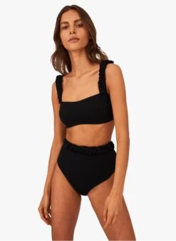 GOOD LUCK CHARM - Bikinibroekje Met Hoge Taille | Zwart