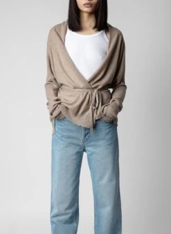 Zadig & Voltaire HAZZEL - Vest Van Kasjmier | Beige